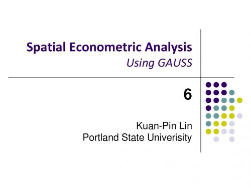 Spatial Econometric Model Estimation Spatial Error Model