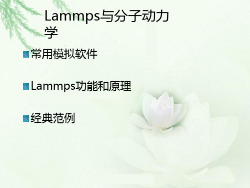 3 LAMMPS软件与materials_studio软件介绍