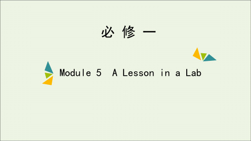 高考英语一轮复习Module5ALessoninaLab课件外研版必修