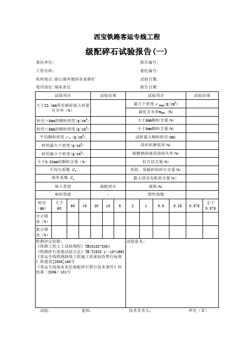 级配碎石试验报告