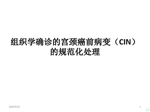 宫颈癌前病变PPT课件