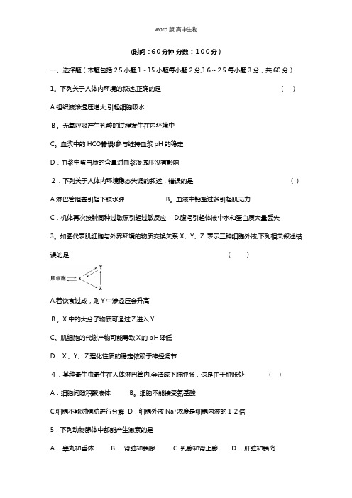 山东省临沂市某重点中学最新高一3月月考 生物