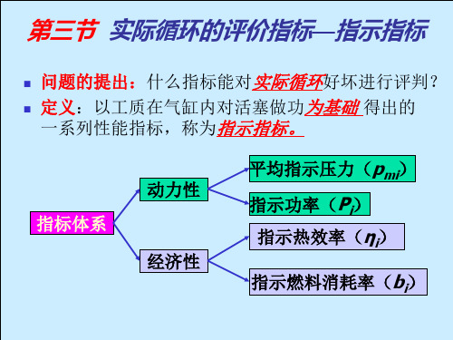 发动机原理 第二章 第三四节 发动机实际循环评价指标