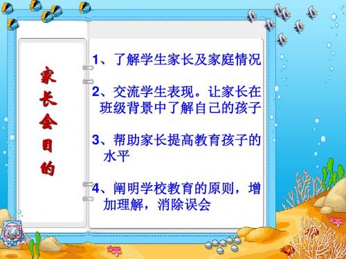六一班小学家长会课件