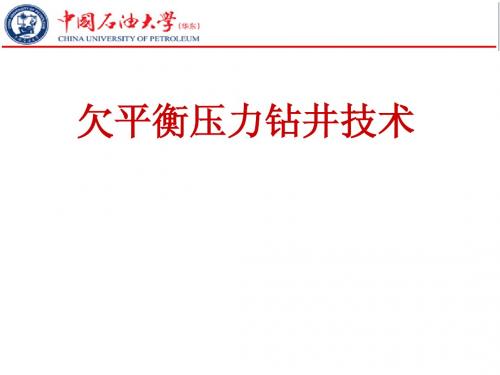 欠平衡压力钻井技术