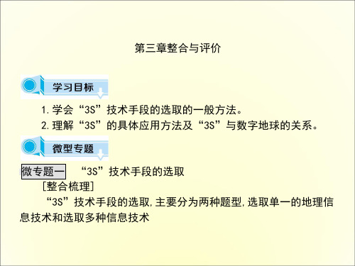 2017-2018学年高中地理必修三(中图版)课件：第三章 地理信息技术的应用整合评价 (共61张PPT)