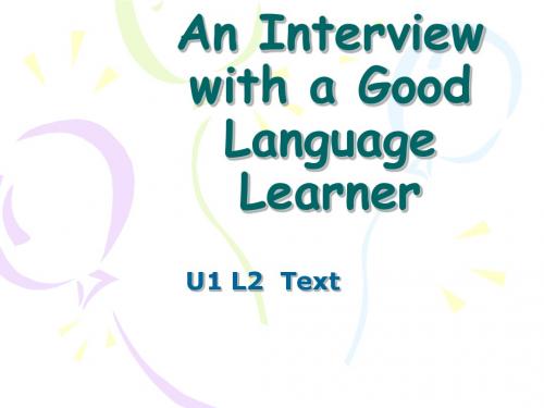 An Interview with a Good Language Learner