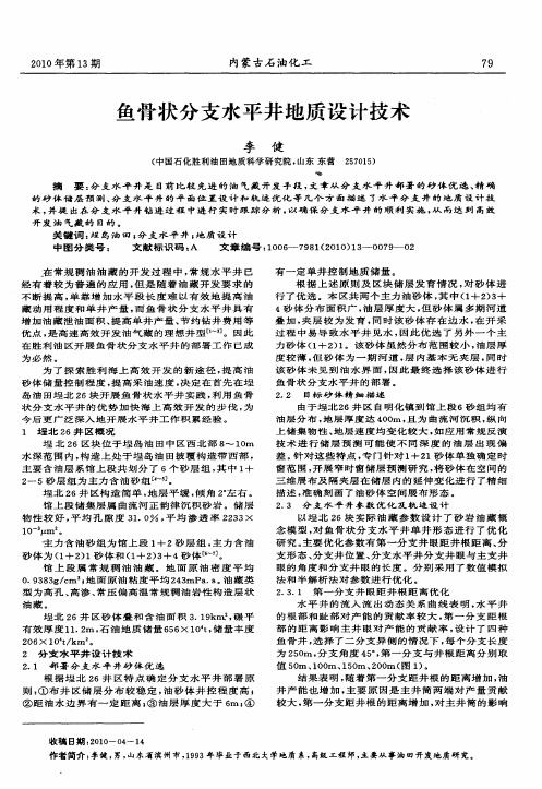 鱼骨状分支水平井地质设计技术