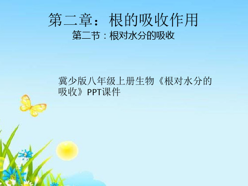 冀少版八年级上册生物《根对水分的吸收》PPT课件
