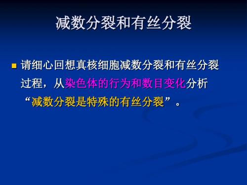 减数分裂和有丝分裂 PPT课件 人教课标版