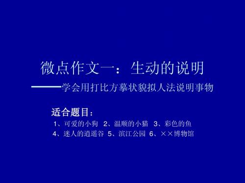 微点作文一：生动
