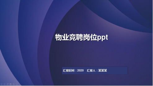 物业竞聘岗位ppt