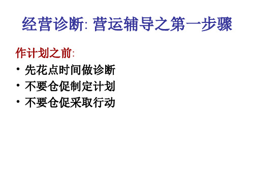 经营诊断与经营分析