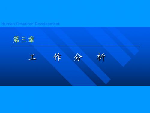 第三章 工作分析
