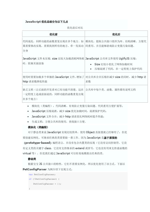 JavaScript 项目优化总结