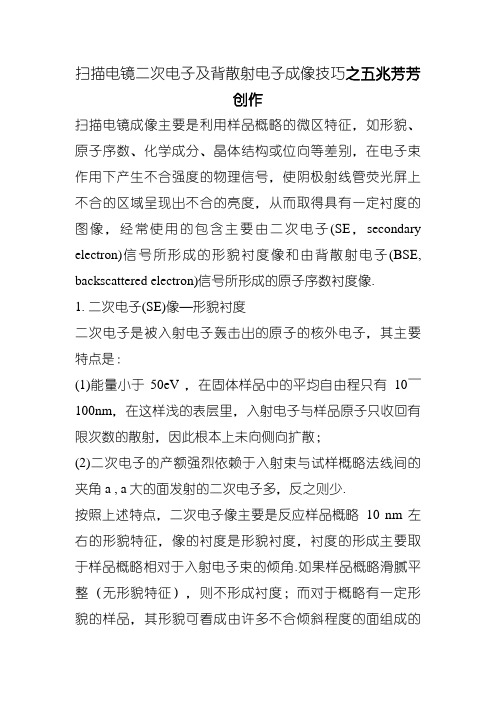 SEM二次电子成像和背散射电子成像