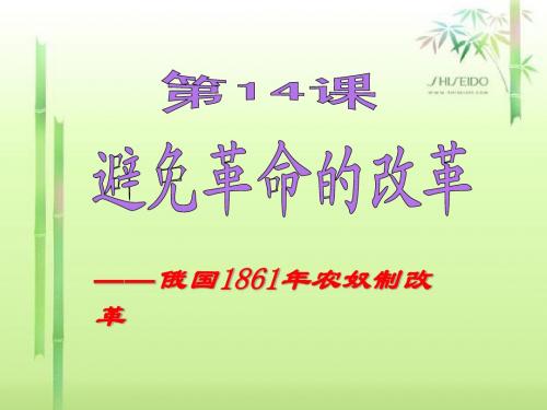 第14课 避免革命的改革
