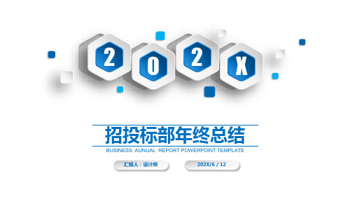 招投标部年终总结ppt