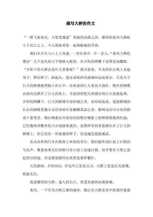 描写大桥的作文精选