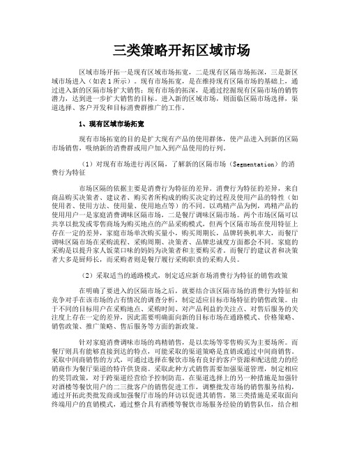 三类策略开拓区域市场