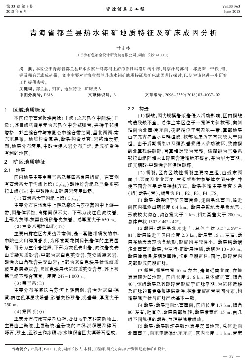 青海省都兰县热水钼矿地质特征及矿床成因分析