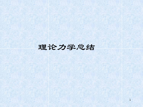 北航理论力学复习