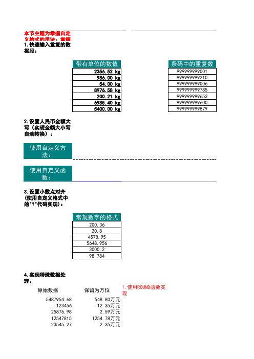 1-3 自定义数据格式