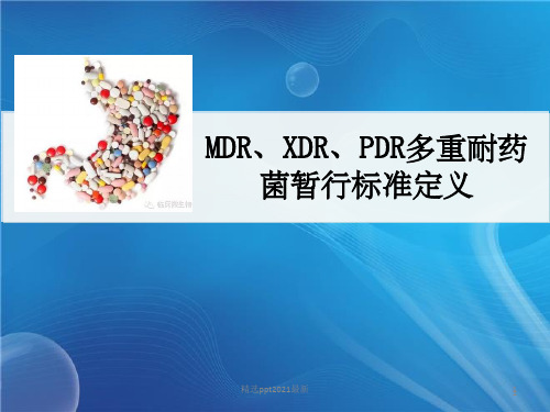 MDR、XDR、PDR多重耐药菌暂行标准定义PPT课件