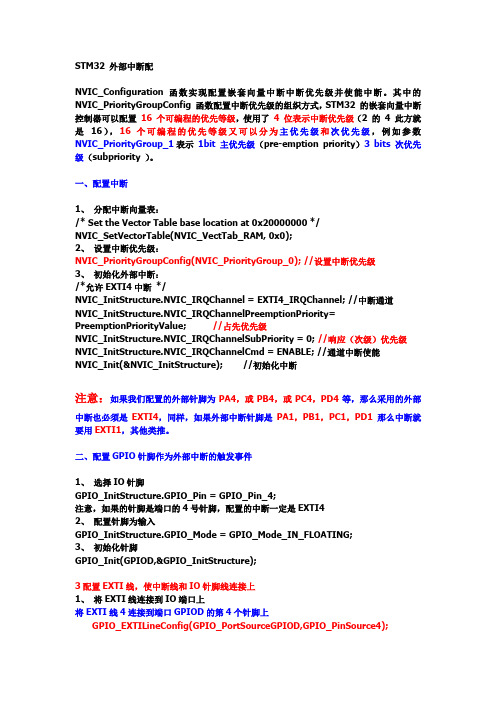 STM32外部中断配置例程
