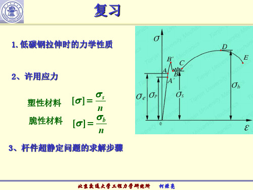 北京交通大学材料力学2拉压剪课
