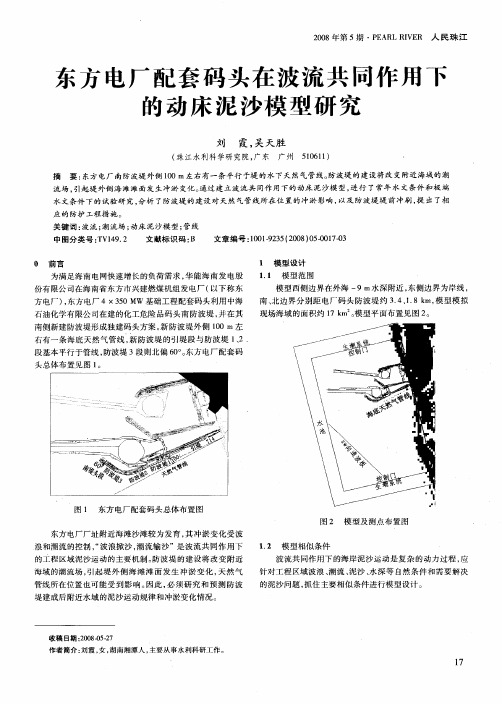 东方电厂配套码头在波流共同作用下的动床泥沙模型研究