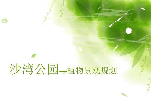 沙湾公园植物景观规划
