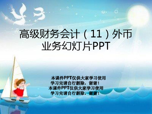 高级财务会计(11)外币业务幻灯片PPT
