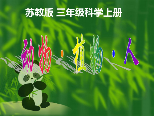 最新苏教版小学三年级上册科学《动物植物人》