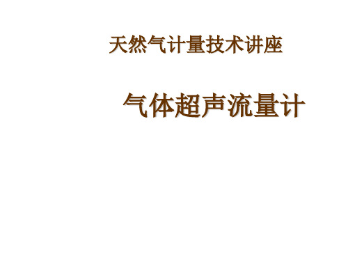 天然气计量技术—气体超声波流量计