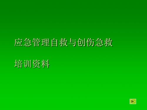 煤矿事故隐患排查治理和应急管理自救与创伤急救PPT课件