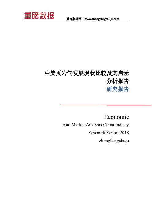 中美页岩气发展现状比较及其启示分析