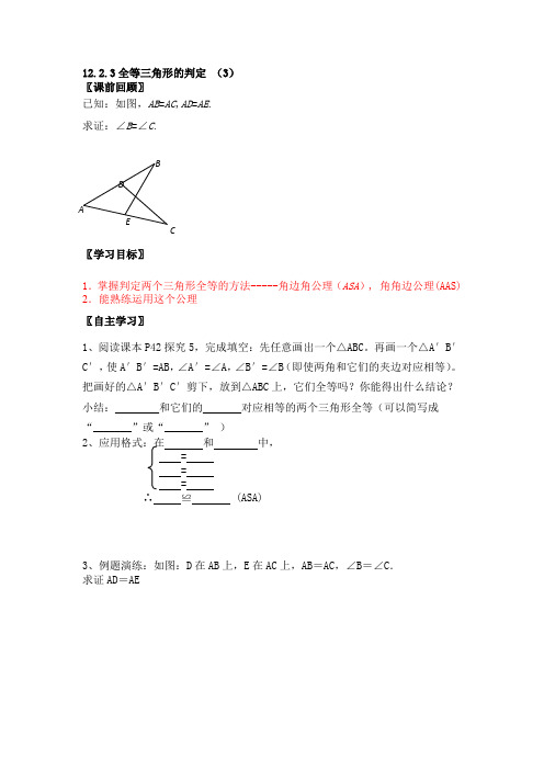 12.2.3全等三角形的判定 (3)