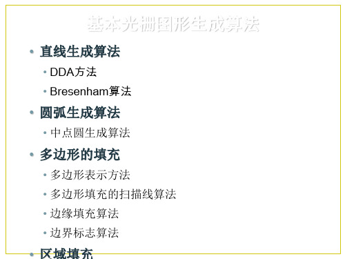 计算机图形学第3章-基本光栅图形生成算法-PPT课件