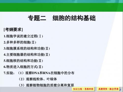 高三生物二轮复习课件第1单元-2-细胞的结构基础