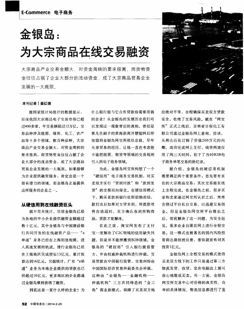 金银岛：为大宗商品在线交易融资