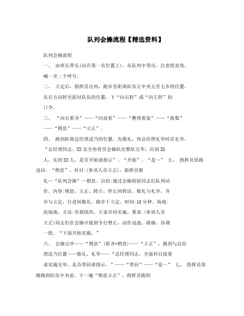 队列会操流程【精选资料】