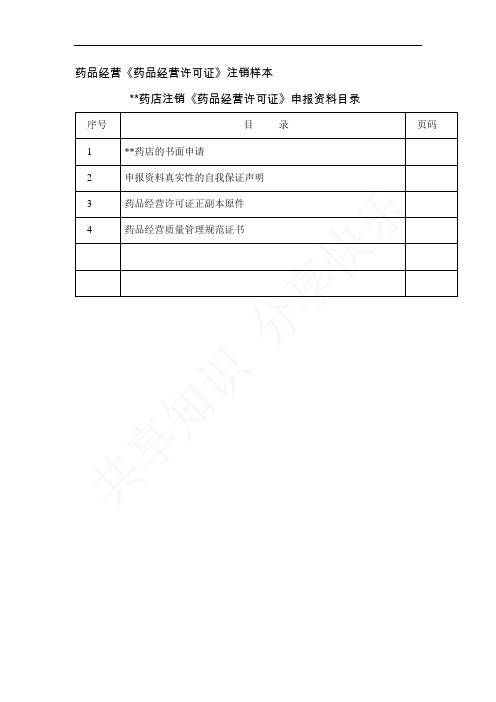 药店注销