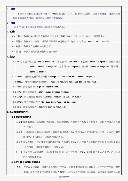 统计技术控制程序