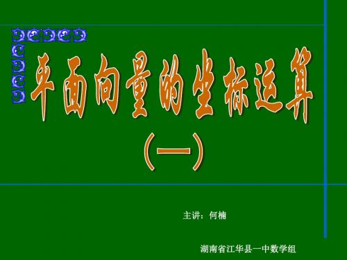 《平面向量的坐标运算(一)》