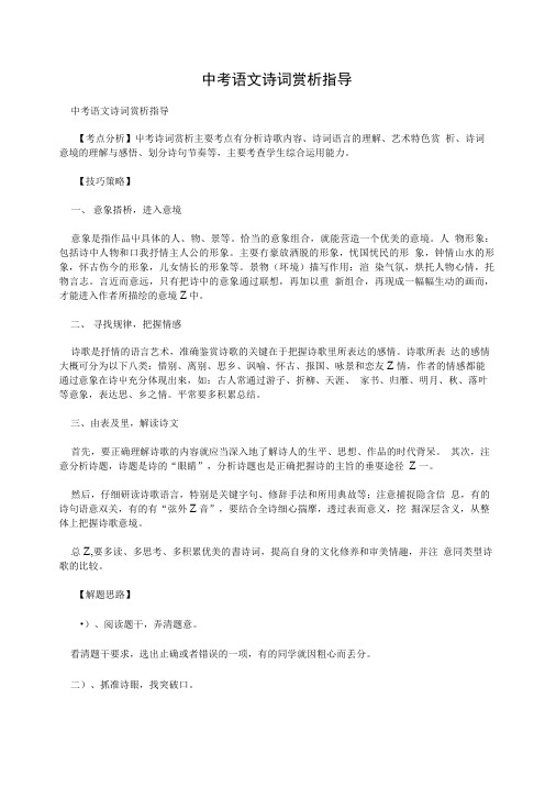 中考语文诗词赏析指导.doc