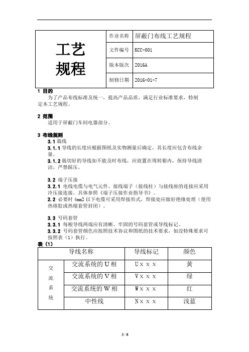 安全门、屏蔽门电气工艺布线规范教材