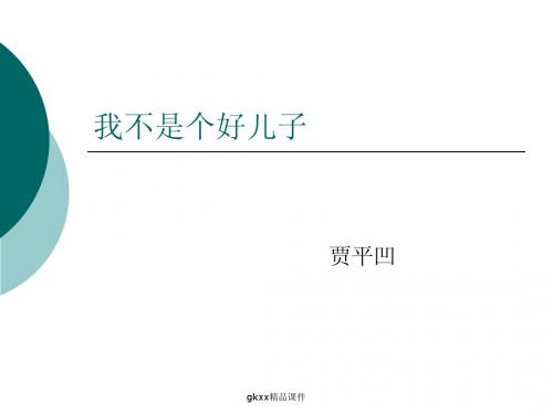 《我不是个好儿子》课件1(14张PPT)(鲁人版必修3