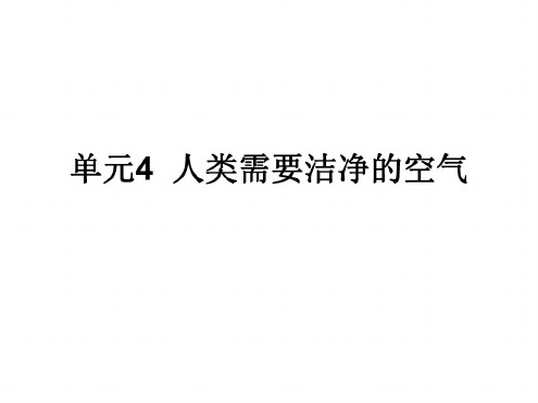 九年级化学人类需要洁净的空气(1)