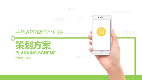 极简清新风格小程序开发方案PPT模板